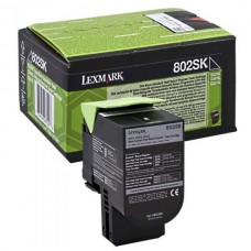 Lexmark originale toner nero 80C2SK0 802SK circa 2500 pagine riutilizzabile